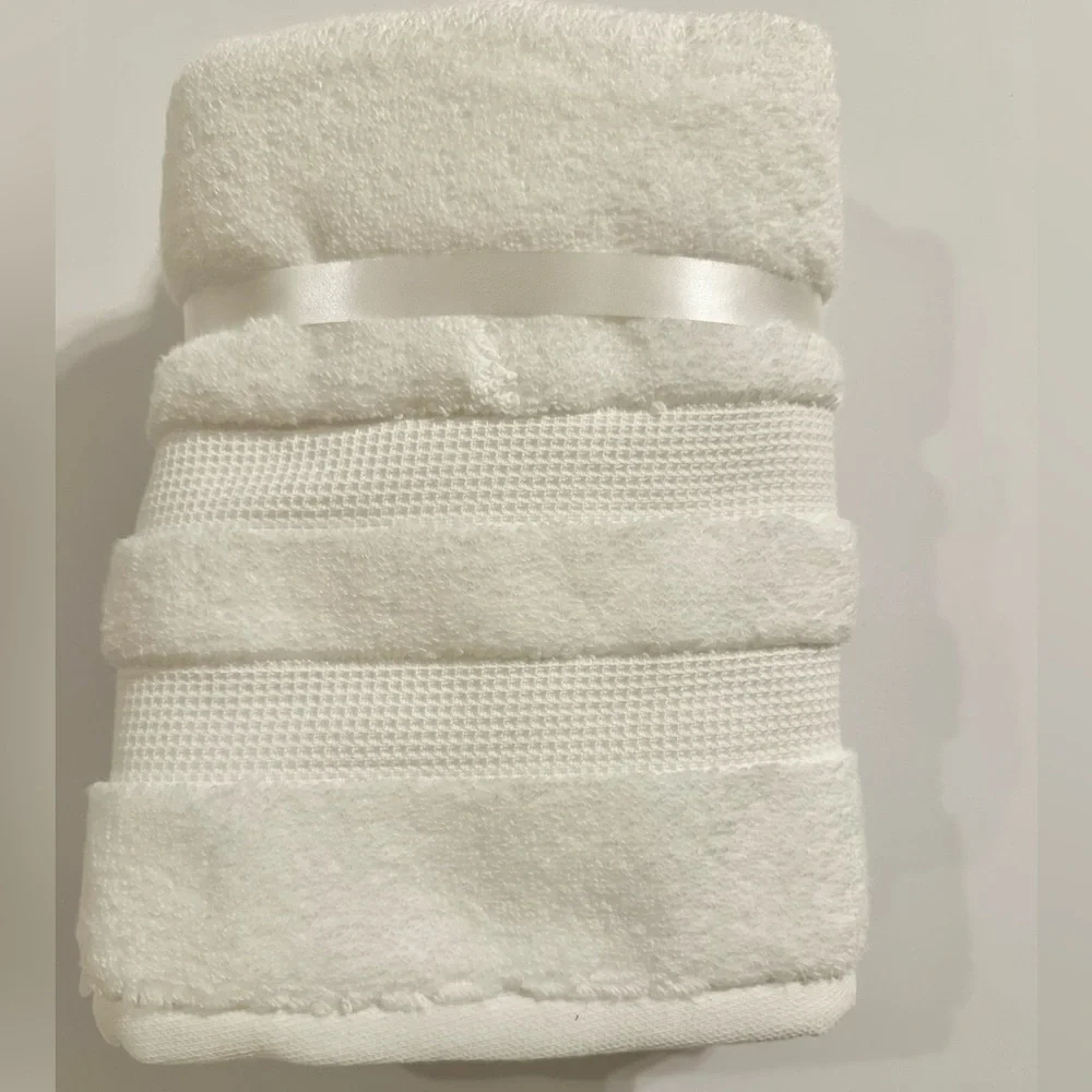 🎁VILLAFELPOS Spa Collection - Cotton Bath Towel Set - SEVEN (7) Pieces - White